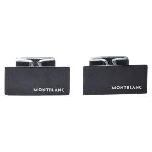 Montblanc Black PVD Coated Steel M Rectangular Cufflinks