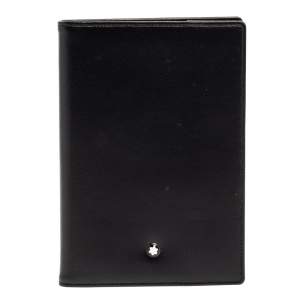 Pre Owned Montblanc Black Leather Meisterstuck Passport Holder