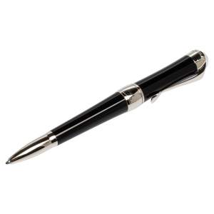 Pre Owned Montblanc Etoile Diamond Black Resin Platinum Finish Ballpoint Pen