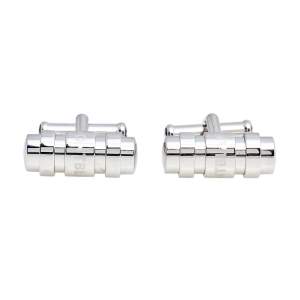 Montblanc Contemporary Sterling Silver Ring Motif Bar Cufflinks