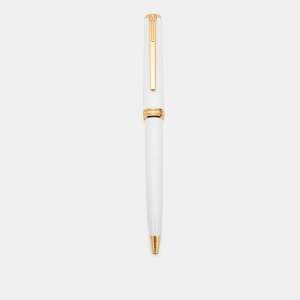 Pre Owned Montblanc PIX White Resin Gold Tone Ballpoint Pen