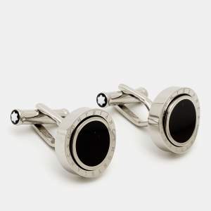 Montblanc Onyx Rotating Stainless Steel Cufflinks
