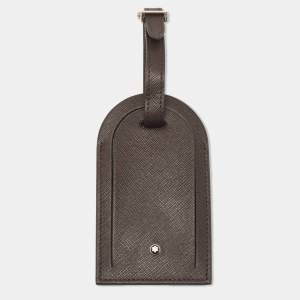 Montblanc Brown Leather Luggage Name Tag
