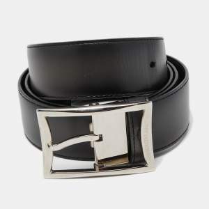 Montblanc Grey Ombre Leather Cut to Size Buckle Belt