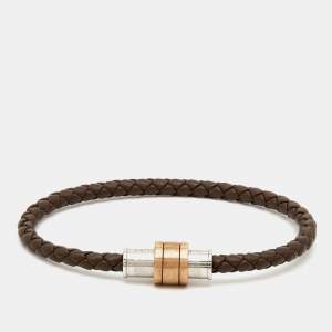Montblanc 1858 Geosphere Brown Leather Bracelet