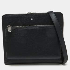 Montblanc Black Leather Meisterstuck 4810 Envelope Bag