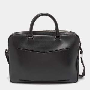 Montblanc Black Leather Ultra Slim Sactorial Document Briefcase