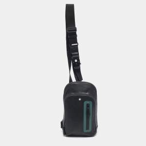 Montblanc x Zidane Black Coated Fabric Extreme 3.0  Pattern Sling Bag