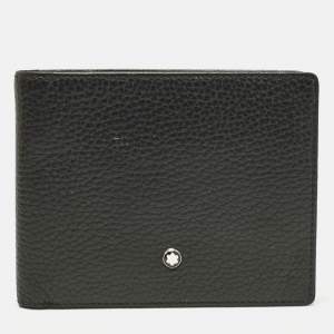 Montblanc Black Leather Meisterstuck 6CC Bifold Wallet