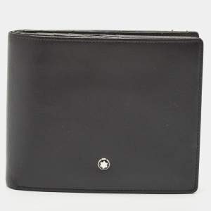 Montblanc Black Leather Meisterstuck 12CC Bifold Wallet