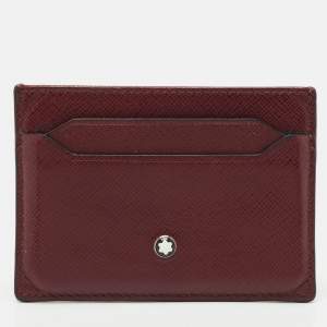Montblanc Burgundy Leather Meisterstuck Card Holder