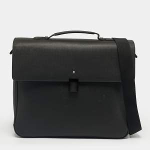 Pre Owned Montblanc Black Leather Meisterstück Urban Briefcase