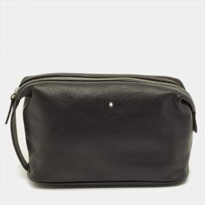 Pre Owned Montblanc Black Leather Meisterstuck Toiletry Pouch