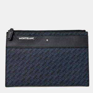 Pre Owned حقيبة مون بلان كانفاس أسود بحزام صغير