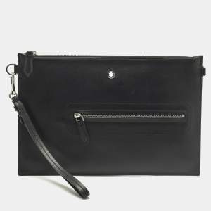 مملوكة مسبقًا Montblanc Meisterstuck Black Soft Leather Pouch