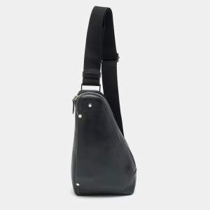 مملوكة مسبقًا Montblanc Meisterstück Selection Black Leather Sling Bag