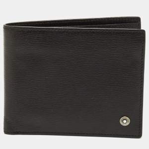 Pre Owned Montblanc Westside Black Leather Bifold Wallet