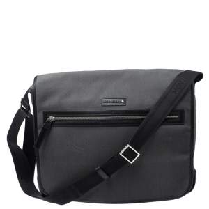 Mont Blanc Black Meisterstuck Canvas Large Messenger Bag