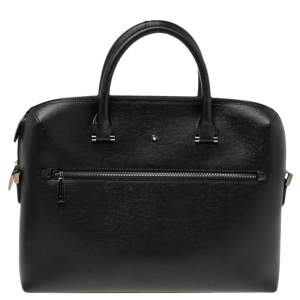 Montblanc Black Leather 4810 Westside Slim Document Briefcase