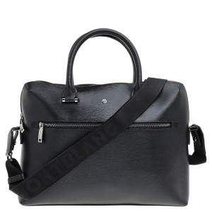 Montblanc Black Leather Westside Briefcase