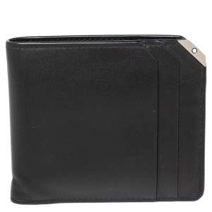 Pre Owned Montblanc Black Leather Urban Bifold Wallet