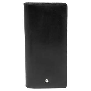 Montblanc Black Leather 14CC Vertical Wallet