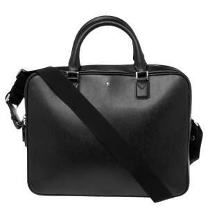 Montblanc Black Leather Meisterstuck Briefcase