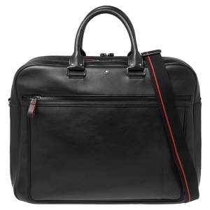 Pre Owned Montblanc Black Leather Briefcase
