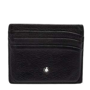 Pre Owned Montblanc Black Leather Meisterstuck Card Holder 6CC