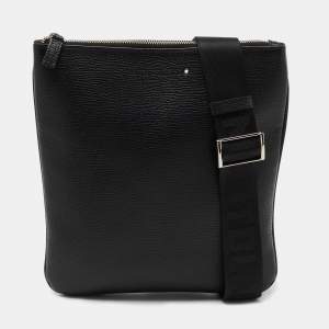 Montblanc Black Leather Messenger Bag