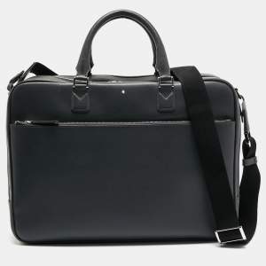 Montblanc Grey Leather Large Sartorial Document Briefcase