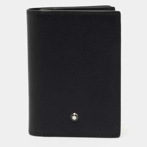 Montblanc Black Leather Meisterstuck Gusset Business Card Holder