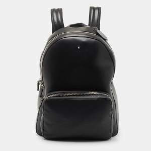 Montblanc Black Leather Meisterstuck Backpack