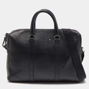Montblanc Black Leather Meisterstück Document Briefcase Bag