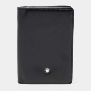 Montblanc Black Leather Meisterstück Business Card Holder with Gusset