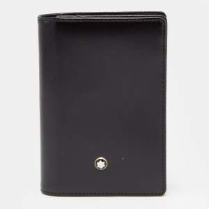 Montblanc Black Leather Meisterstück Business Card Holder 