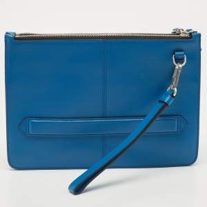 Montblanc Blue Leather Meisterstuck Wristlet Clutch