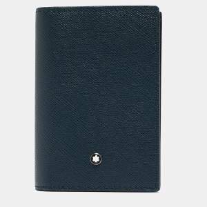 Montblanc Blue Leather Sartorial Business Card Holder
