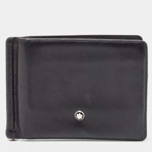 Montblanc Black Leather Meisterstück Money Clip Wallet 6CC