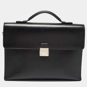 Montblanc Black Leather Meisterstück Urban Briefcase