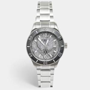 Montblanc Gray Glacier Pattern Ceramic Stainless Steel 1858 Iced Sea MB130793 Men's Wristwatch 41 mm