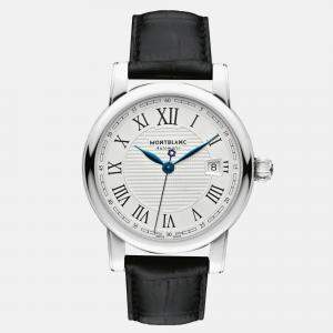 Pre Owned Montblanc Star 107114 Automatic Silver Stainless Steel Men's Wristwatch 39 mm