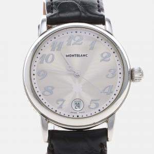 Pre Owned Montblanc Star 7042 Automatic Silver Stainless Steel Men's Wristwatch 36mm