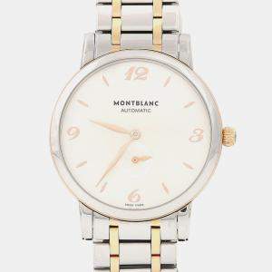 Pre Owned Montblanc Star Classic 107916 Automatic 18k Rose Gold Stainless Steel Men's Wristwatch 39mm