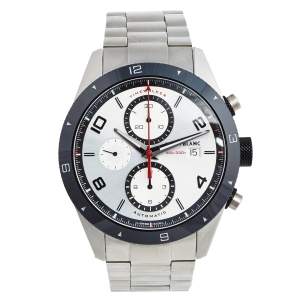 Montblanc Silver Stainless Steel Ceramic Timewalker Chronograph 116099 Men's Wristwatch 43 mm