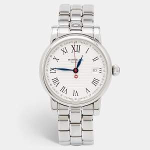 Montblanc Silver Stainless Steel Star 111090 Men's Wristwatch 39 mm