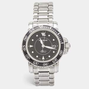 Montblanc Black Stainless Steel Meisterstuck 7145 Men's Wristwatch 41 mm 