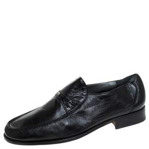 Moreschi Black Leather Loafer Size 7 UK