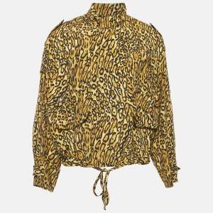 Moschino Couture Brown Leopard Print Oversized Shirt L