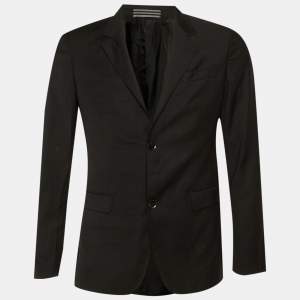 مملوكة مسبقًا  Moschino Black Wool Blend Single Breasted Blazer S
